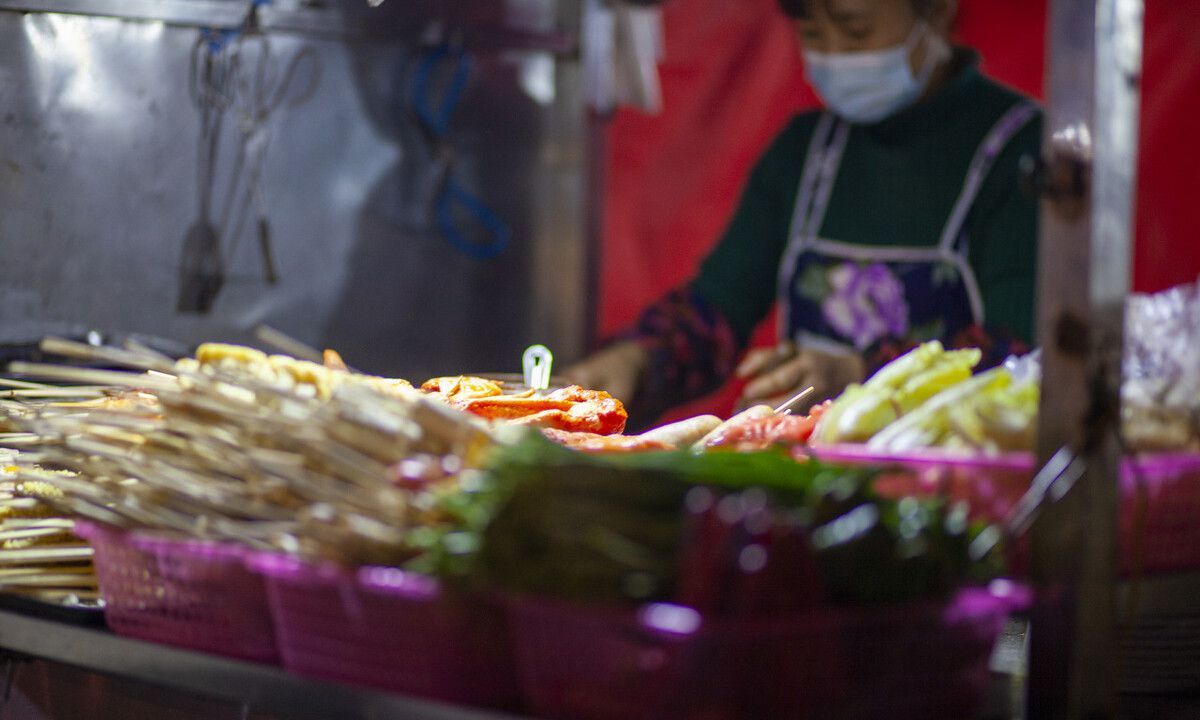 最新街头小吃摆摊图片，探索街头美食新潮流